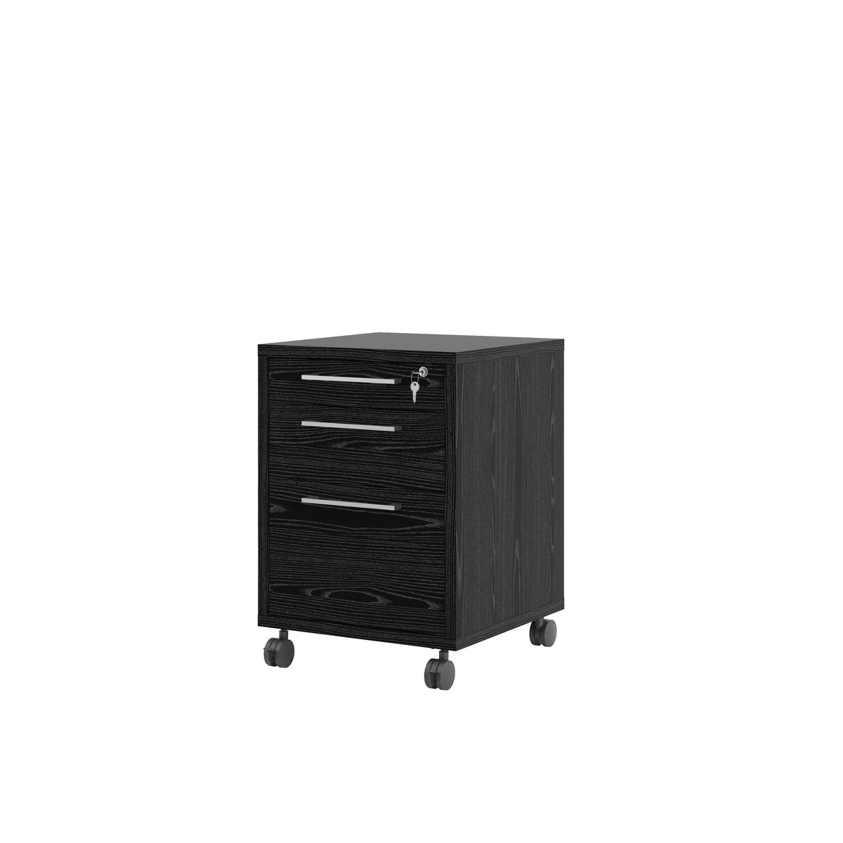 White 3 Drawer Mobile File Cabinet M4129