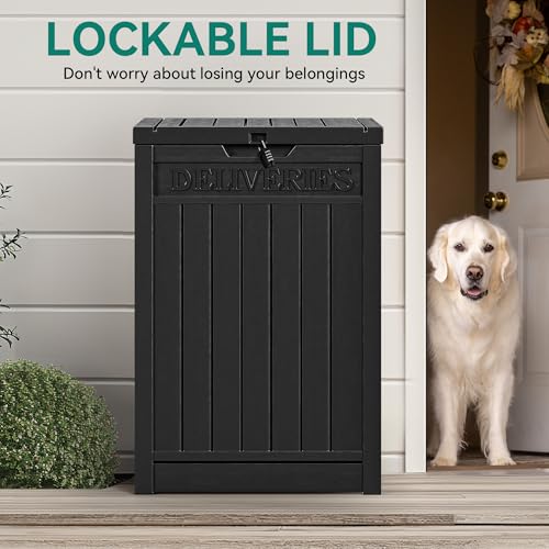 Brown Double-Wall Resin Outdoor Storage Box Q78945