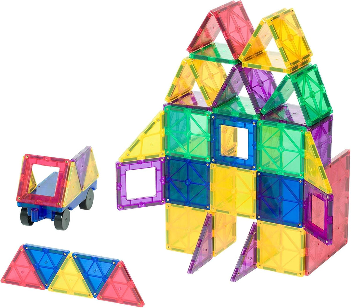 56 Pc Magnetic Tiles Building Set X43069