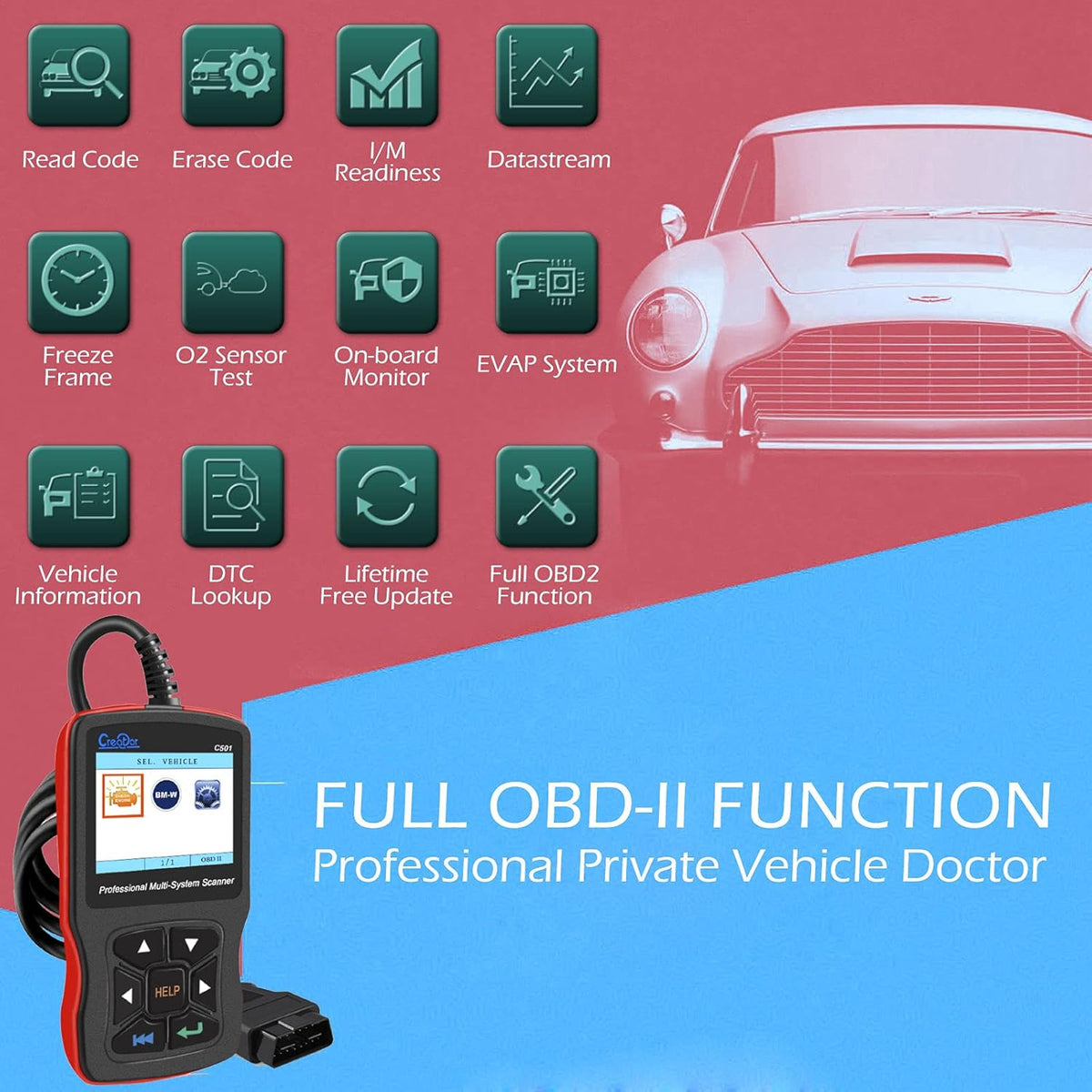 OBD2 Scanner Multi System Scan Tool M890