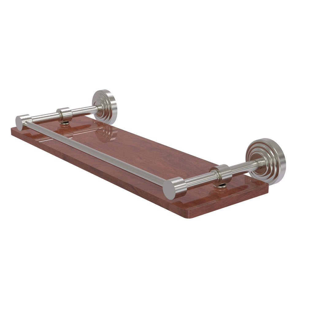 22 in. Solid IPE Ironwood Shelf with Gallery Rail Oil Rubbed Bronze X5891
