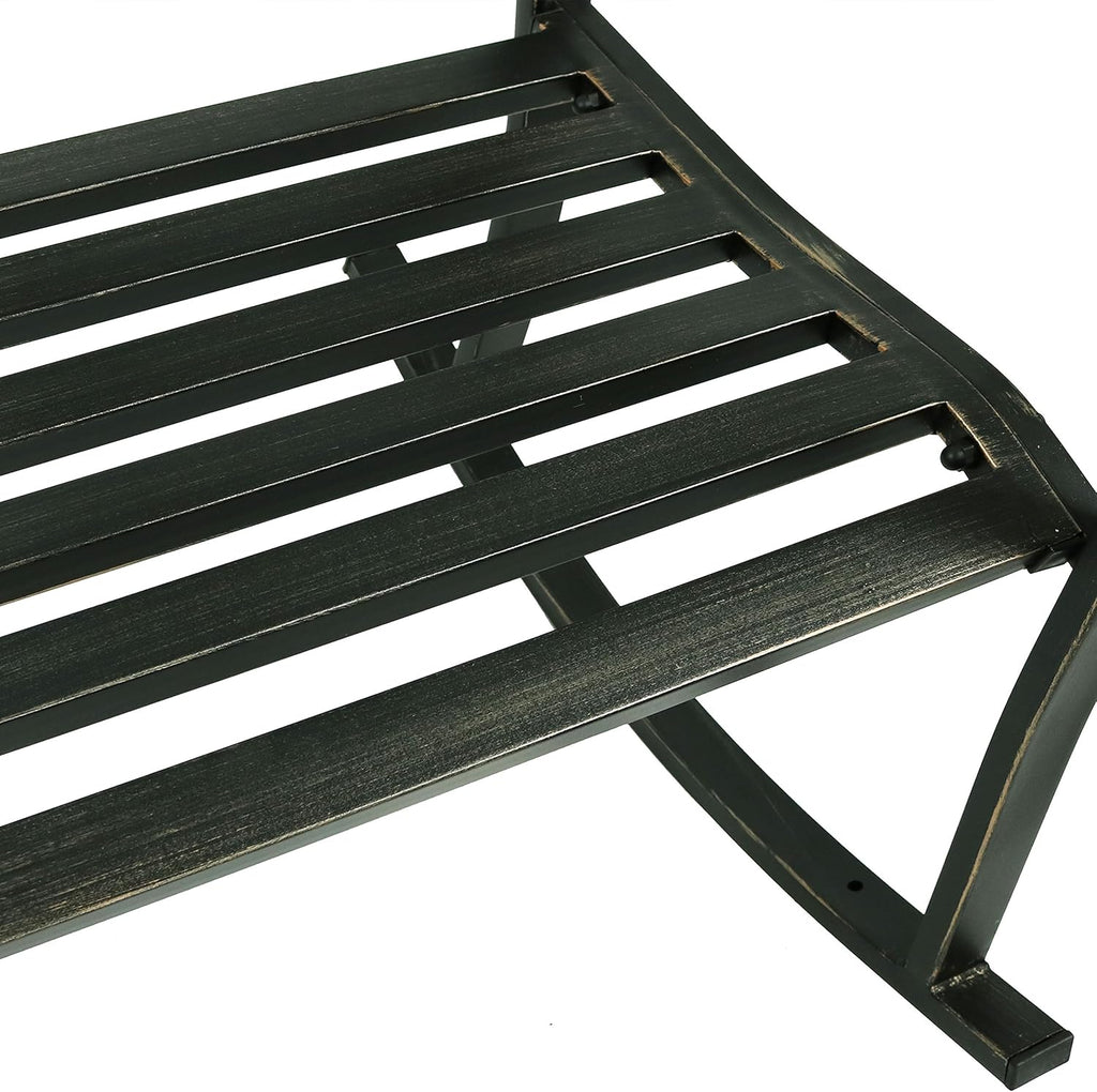 Cast Iron and Steel Outdoor Rocking Chair O590341