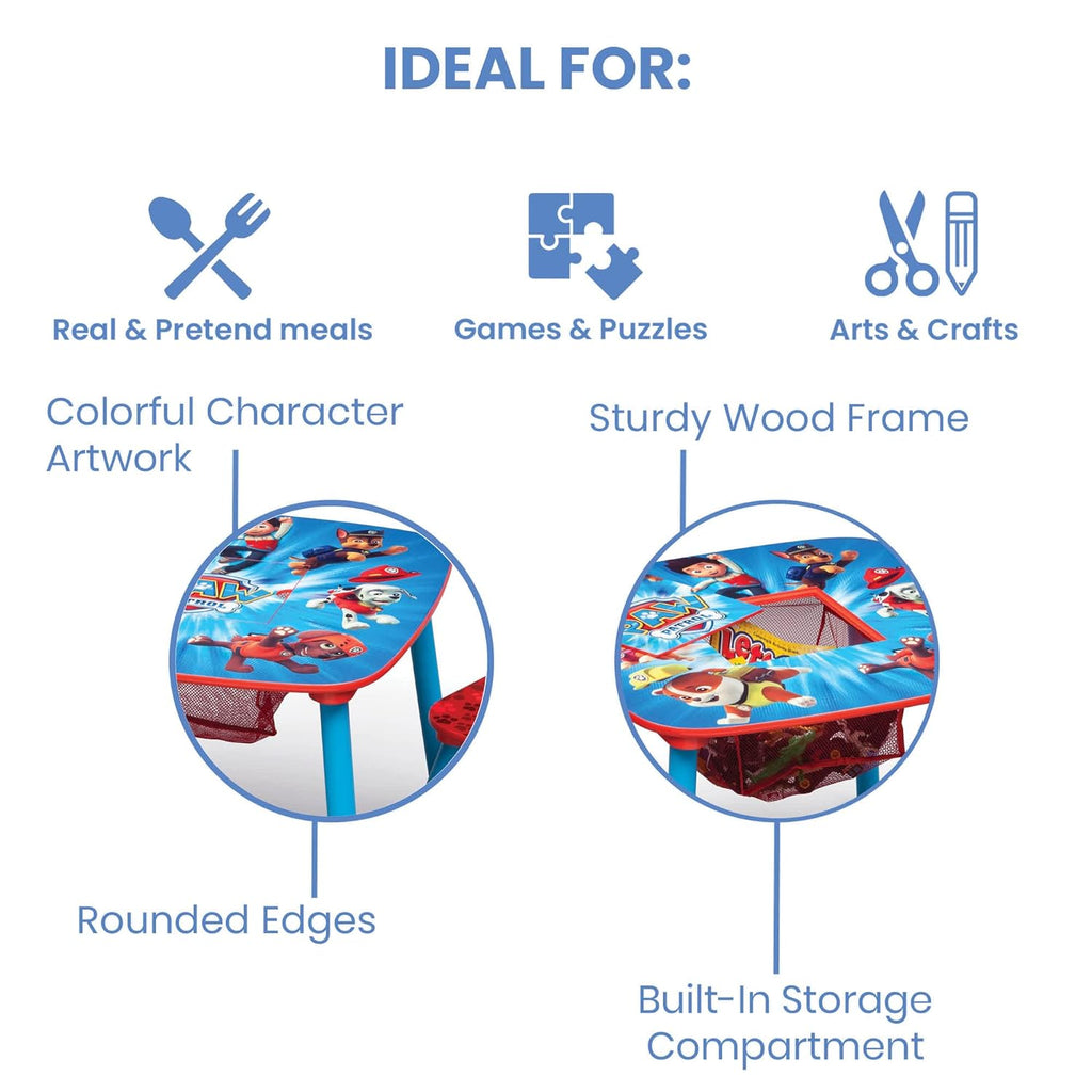 Kids Table and Chair Set with Storage, 2 Chairs Included U503001