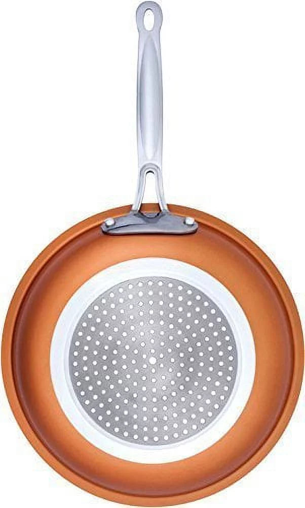 8 & 10 Inch Ceramic Non-Stick Round Skillet Frying Pan Set U831