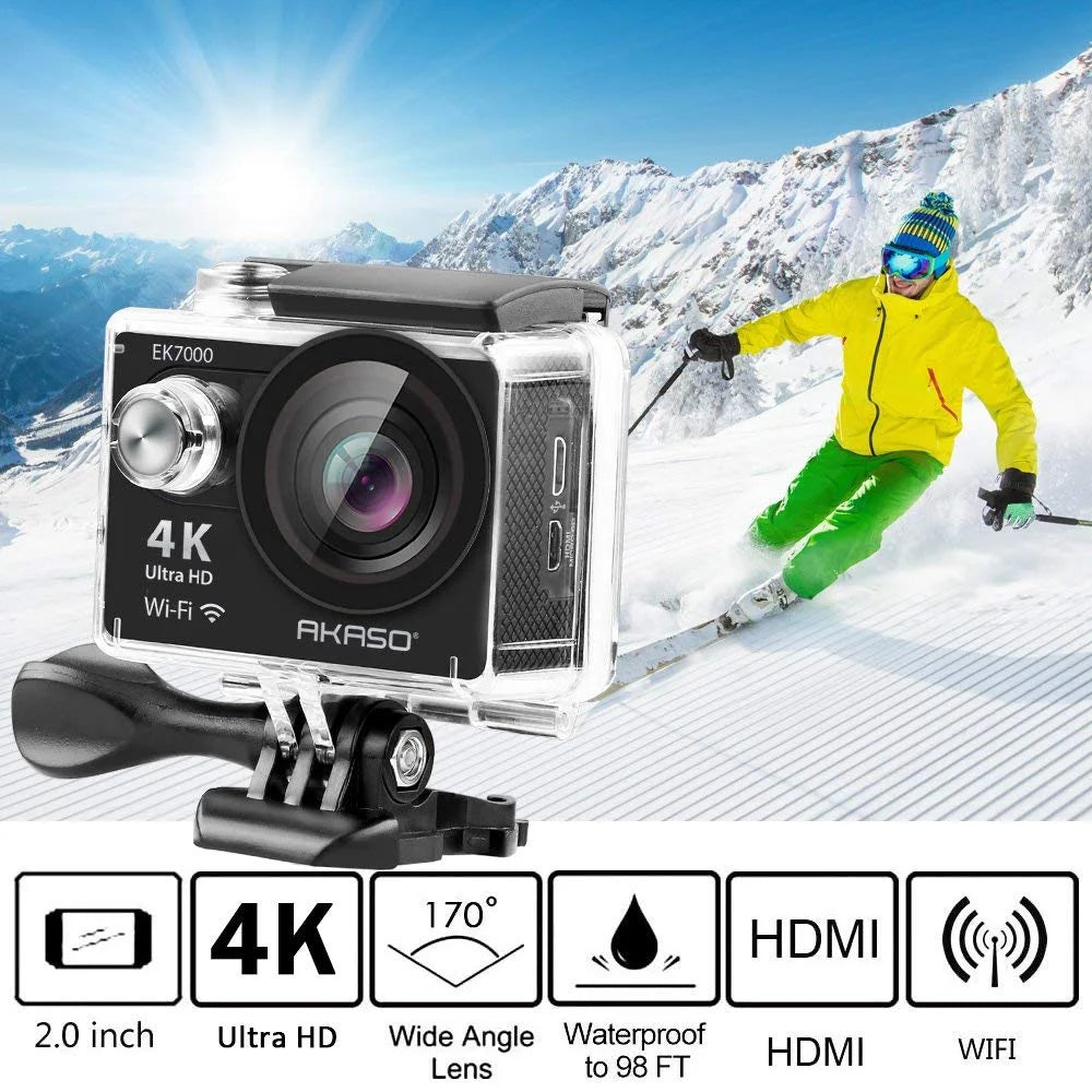 4K Waterproof Action Camera with Wireless Remote R279