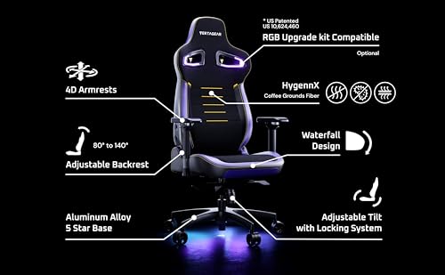 Black/White Ergonomic Gaming Chair Q358631