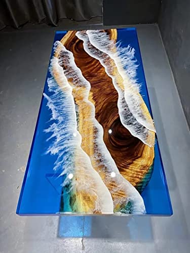 Large Epoxy Resin Dining Table (48 x 24 Inches) N9710
