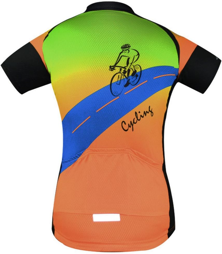 Yellow Short Sleeves Quick Dry Cycling Jersey E502