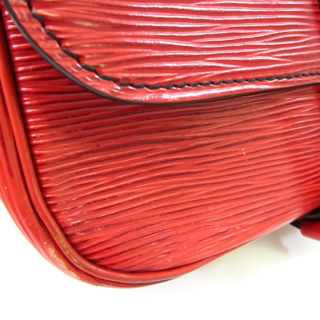 Pre-Owned Epi Cartouchiere Women's Shoulder Bag Castilian Red X4768