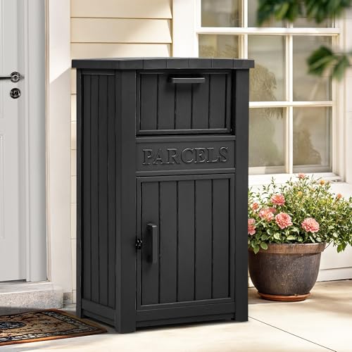 Brown Double-Wall Resin Outdoor Storage Box Q78945