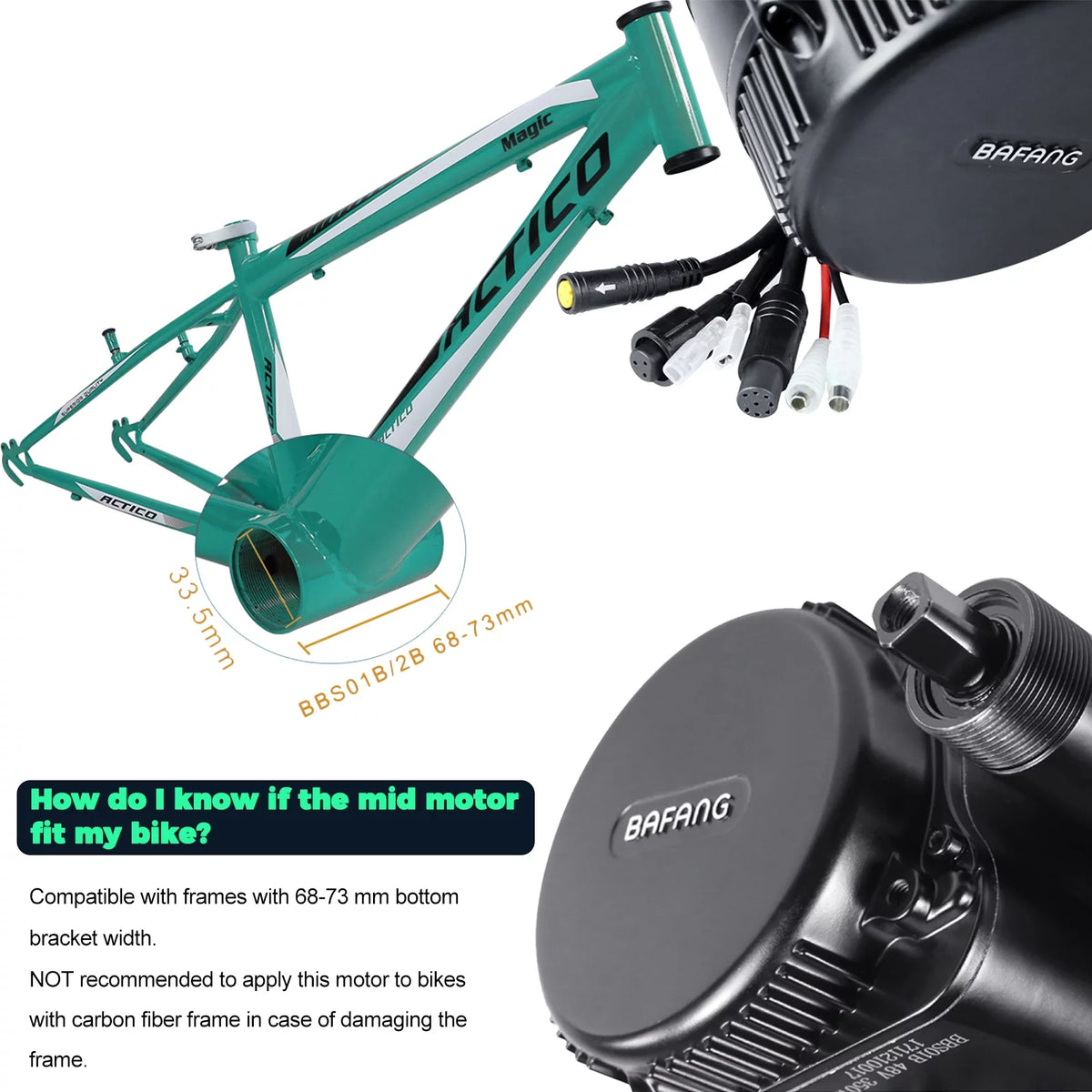48V 750W Mid Drive Motor Ebike Conversion Kit E8249