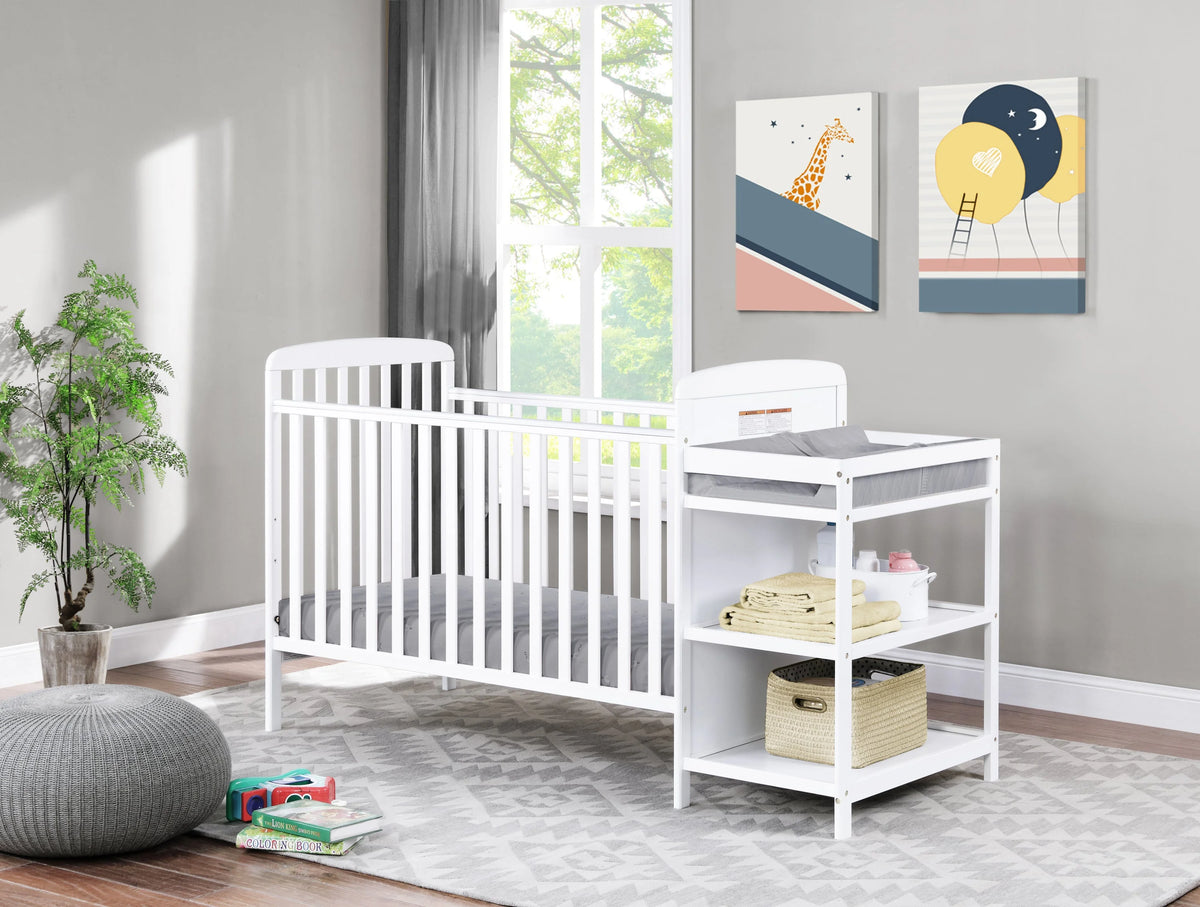 3-in-1 Convertible Crib and Changer Combo U340061