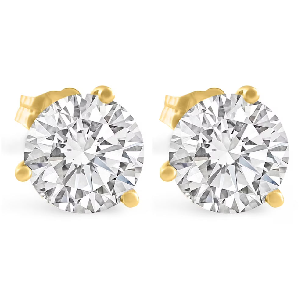 14k Yellow Gold Diamond Studs K43156