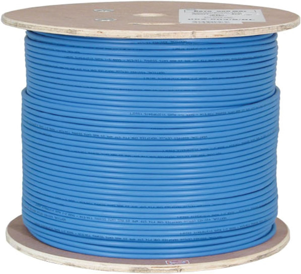 Bulk Shielded Cat6A Ethernet Cable, 23AWG, Solid Bare Copper, PVC, 1000ft, White E270