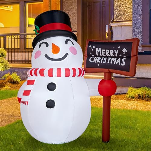 6 FT Inflatable Snowman with LED Lights R93916