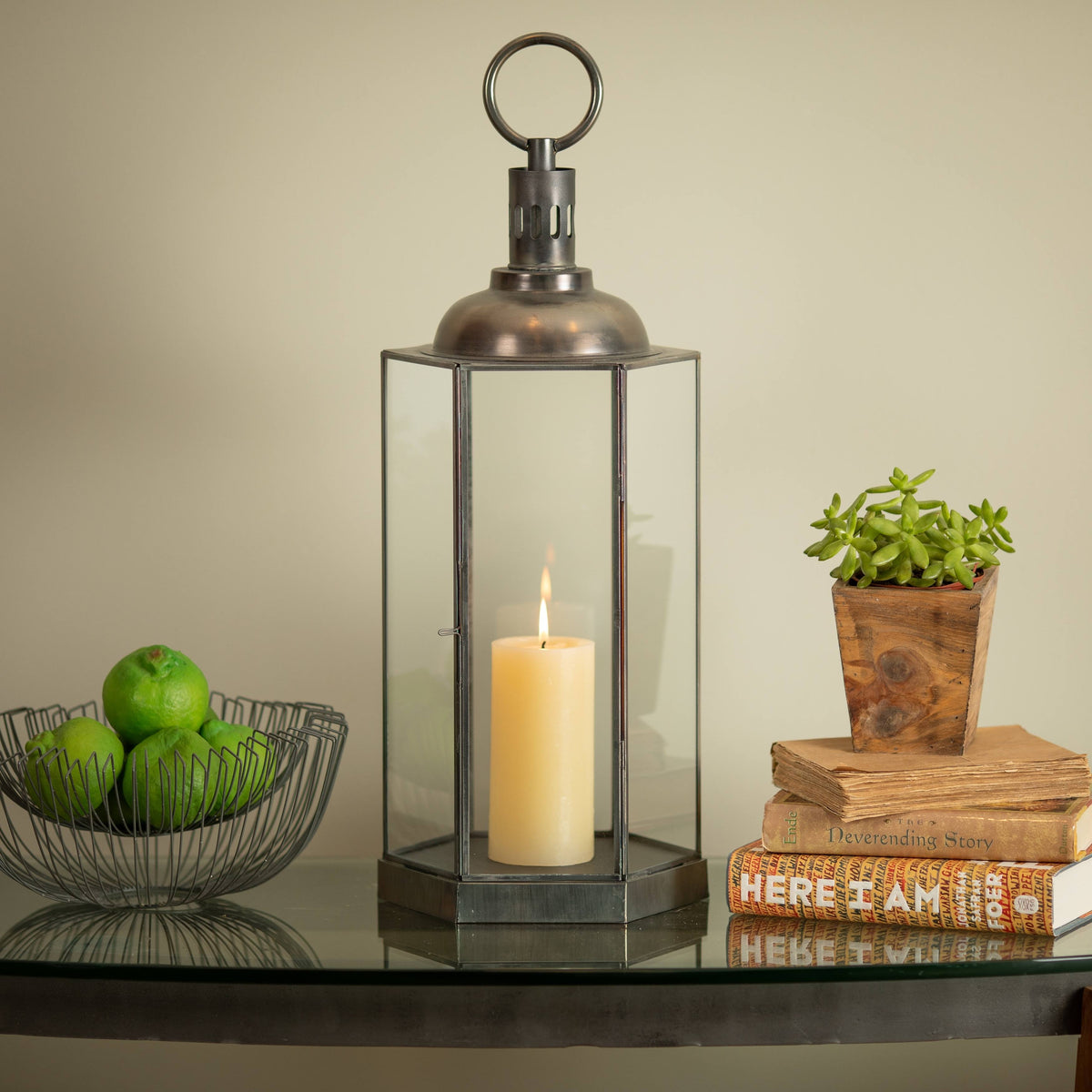 Antique Brass Lantern P7192