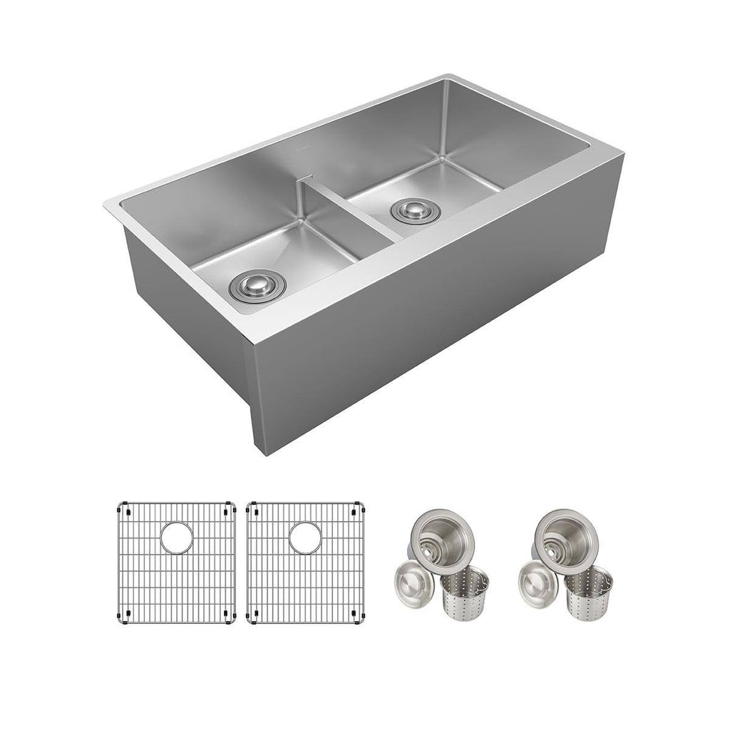 Farmhouse Double Basin Stainless Steel Kitchen Sink U164