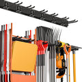 Heavy Duty Garage Storage Tool Organizer Wall Mount Rack with 6 Long Hooks, 48 Inch, Pack of 2 Y1274
