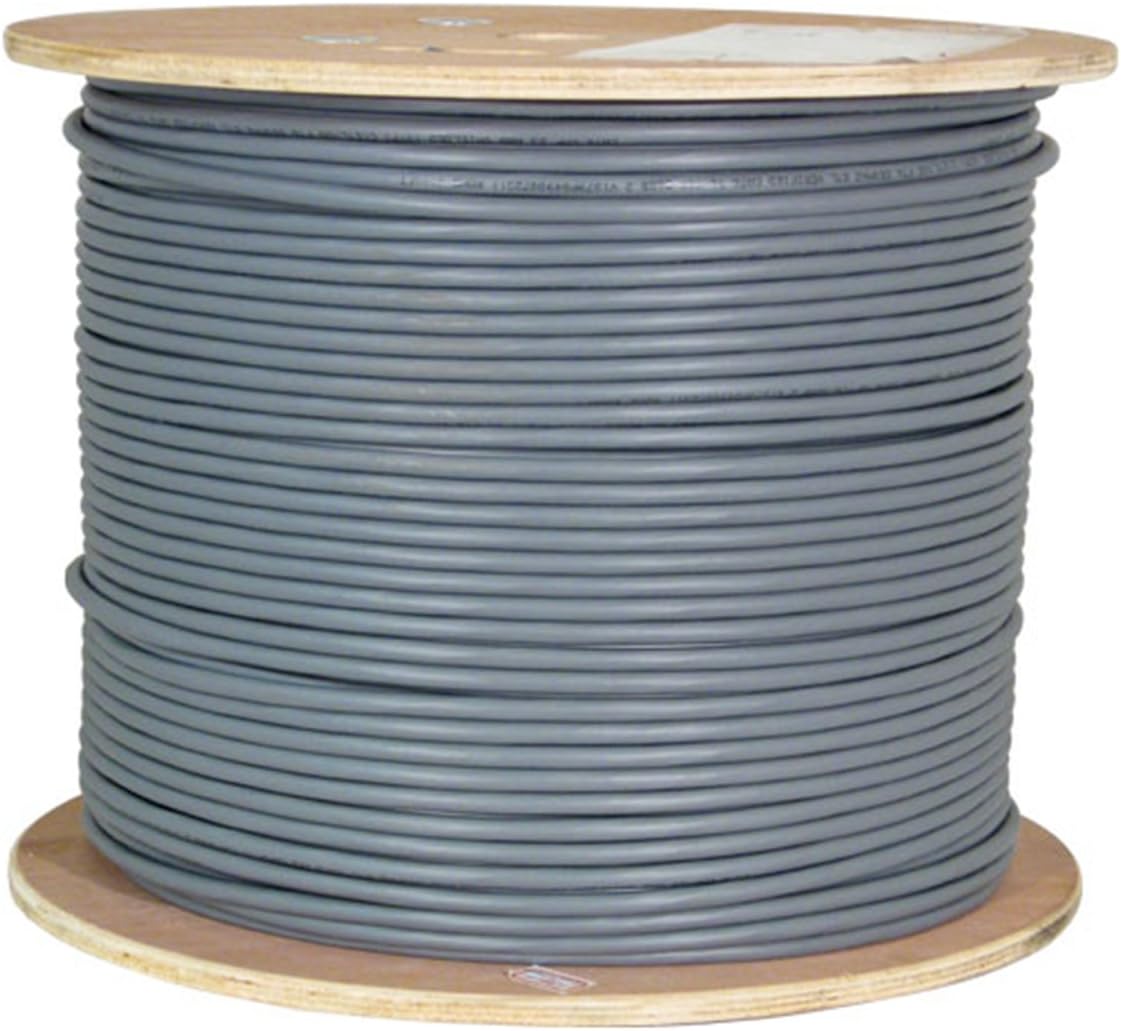Bulk Shielded Cat6A Ethernet Cable, 23AWG, Solid Bare Copper, PVC, 1000ft, White E270
