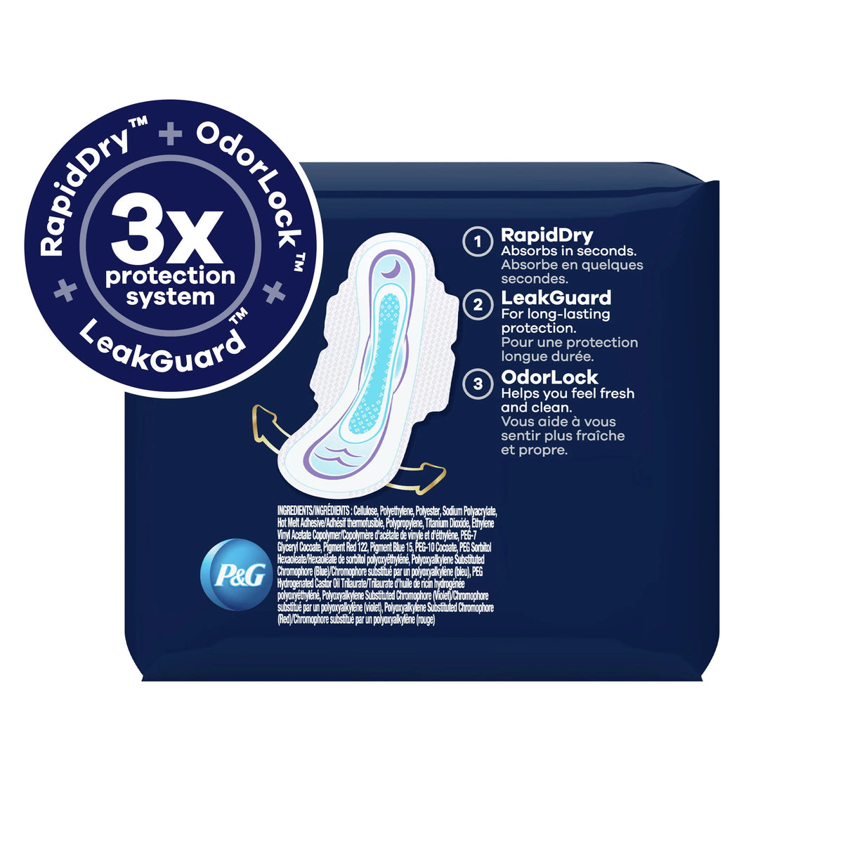 Ultra Thin Overnight Pads with Wings, Size 4, 36 Count O133