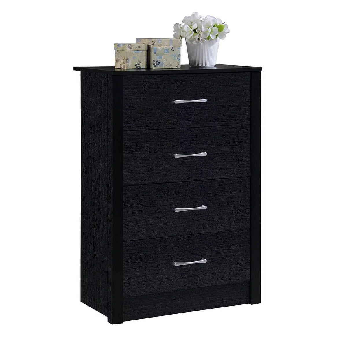 2 Piece Black Wood Bedroom Set B426