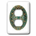 Turquoise And Gold Aztec Calendar 2 Plug Outlet Cover K760