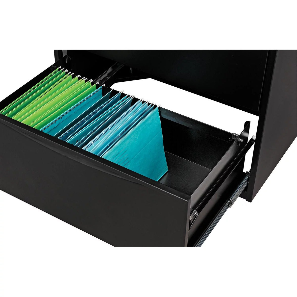 Black 5 Drawer Lateral File Cabinet U740