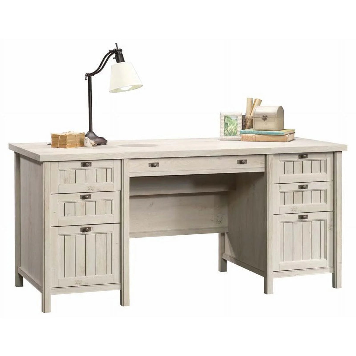 3-Piece Executive Desk with Hutch and File Cabinet B7361