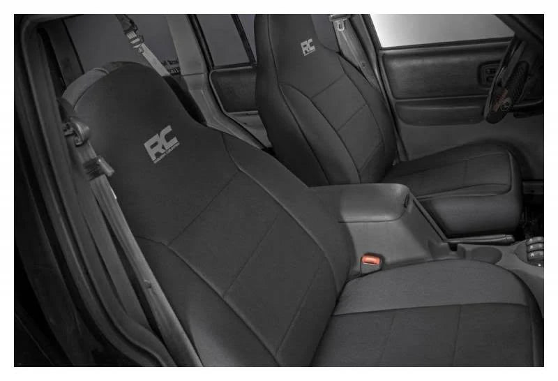 Black Neoprene Seat Cover Set D450397
