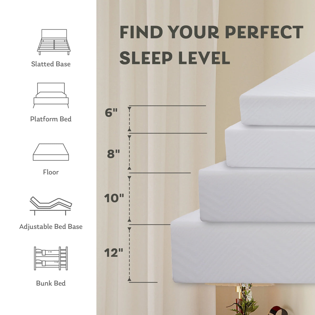 White Twin 6 inch Memory Foam Mattress Z909505