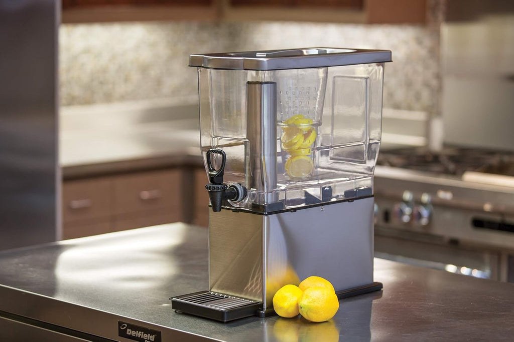 3 Gallon Silver Cold Beverage Dispenser, Pack of 2 A44883