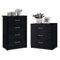 2 Piece Black Wood Bedroom Set B426