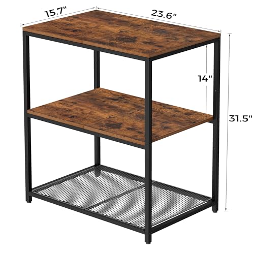 Black Kitchen Island with 3 Shelves K196