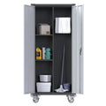 Metal Rolling Storage Cabinet with Hanging Rod P6633