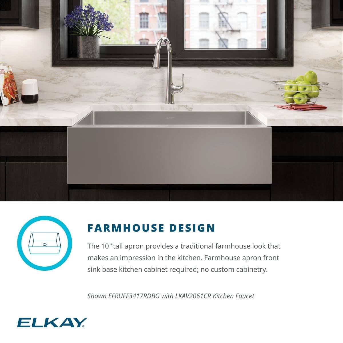 Farmhouse Double Basin Stainless Steel Kitchen Sink U164