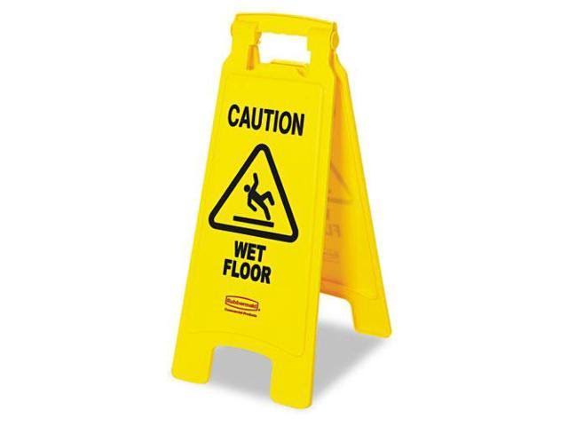 Yellow Caution Wet Floor Safety Sign F561341