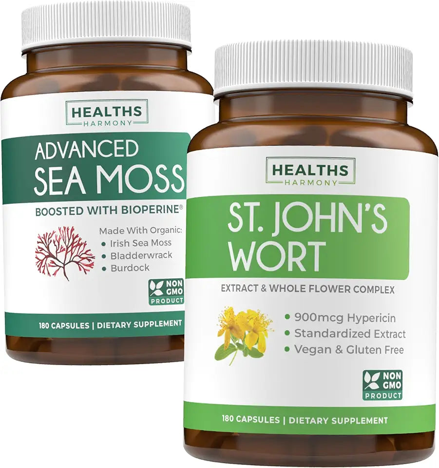Organic Sea Moss & St John's Wort 180 Capsules B960