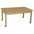 Mobile Rectangle Hardwood Table P380983