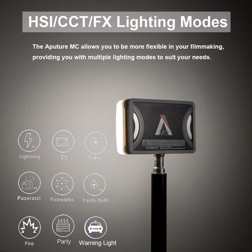 RGBWW On Camera Video Light with USB-C PD and Wireless Charging G8648