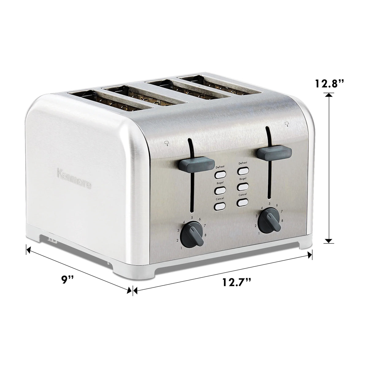 4-Slice Stainless Steel Toaster with Dual Controls T34465