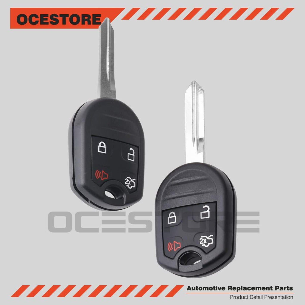 2Pcs Car Key Fob Keyless Entry Remote 4-btn Pack of 2 A283