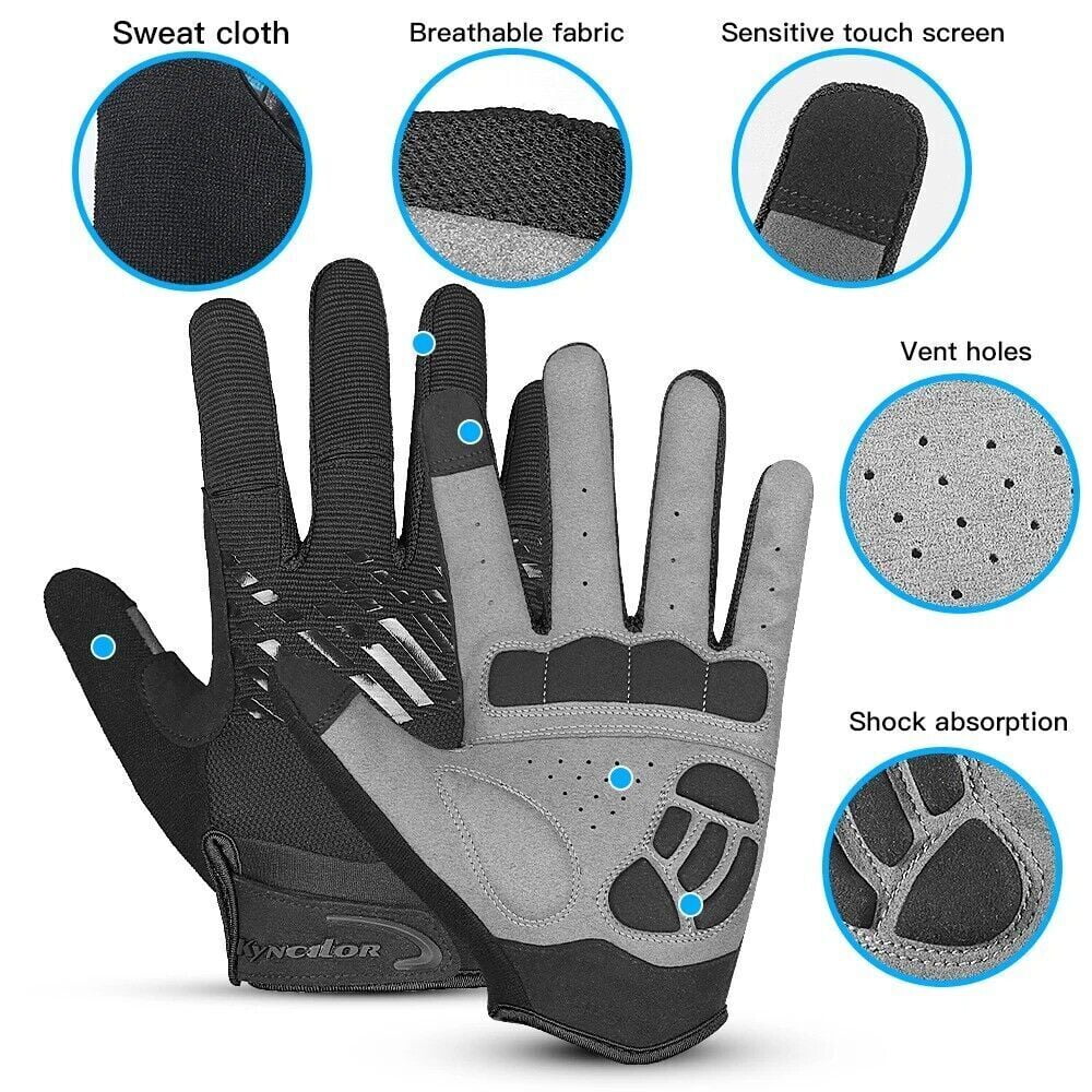 Full Finger Breathable Gel Pad Cycling Gloves W790892