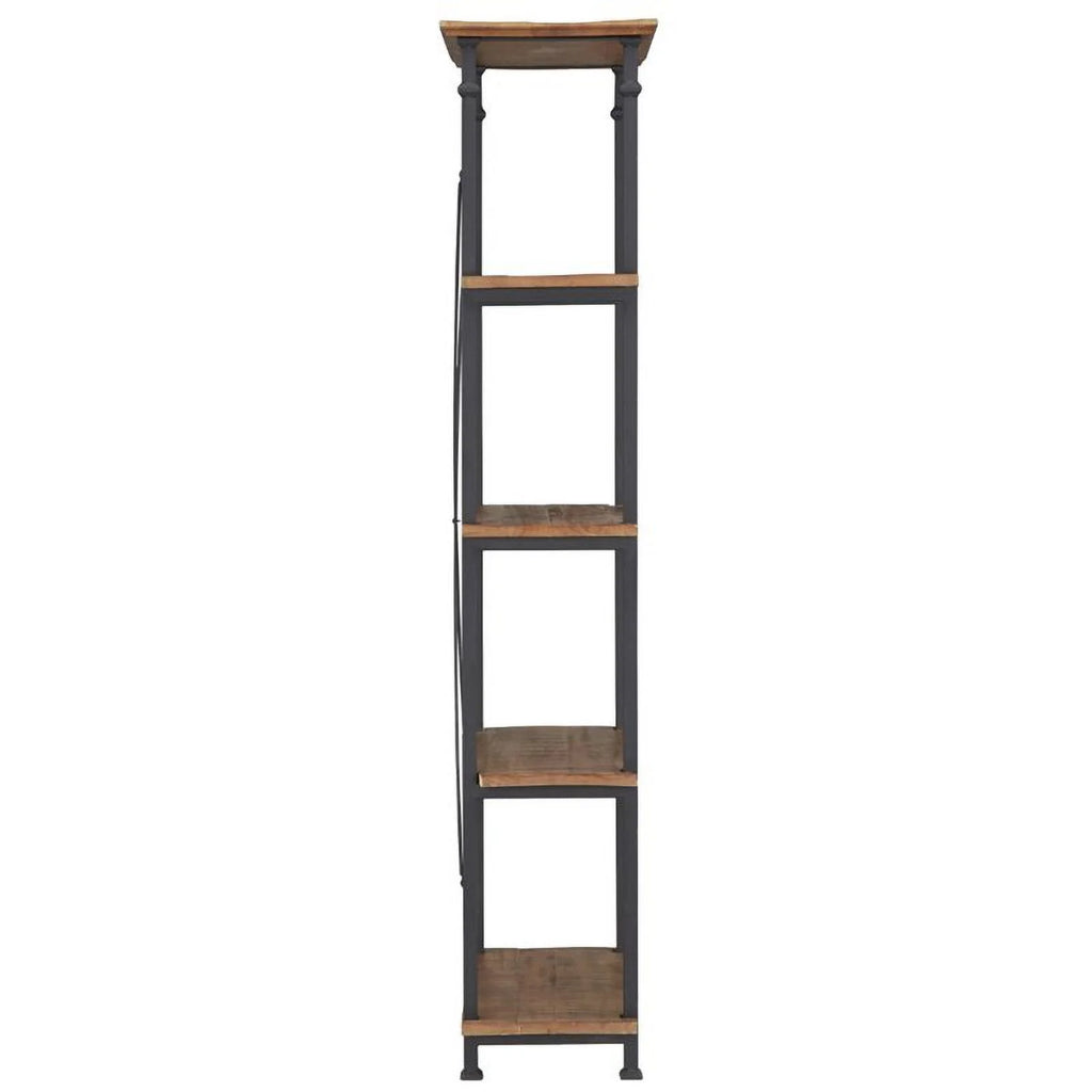 Solid Wood Bookcase in Rustic Brown I21541