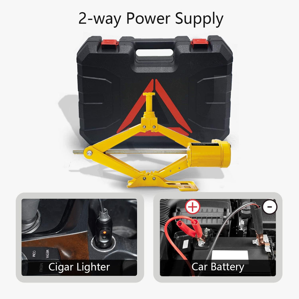 Electric Car Jack 3 Ton 12V Scissor Jack, Portable Car Lift, Pack of 2 L729063