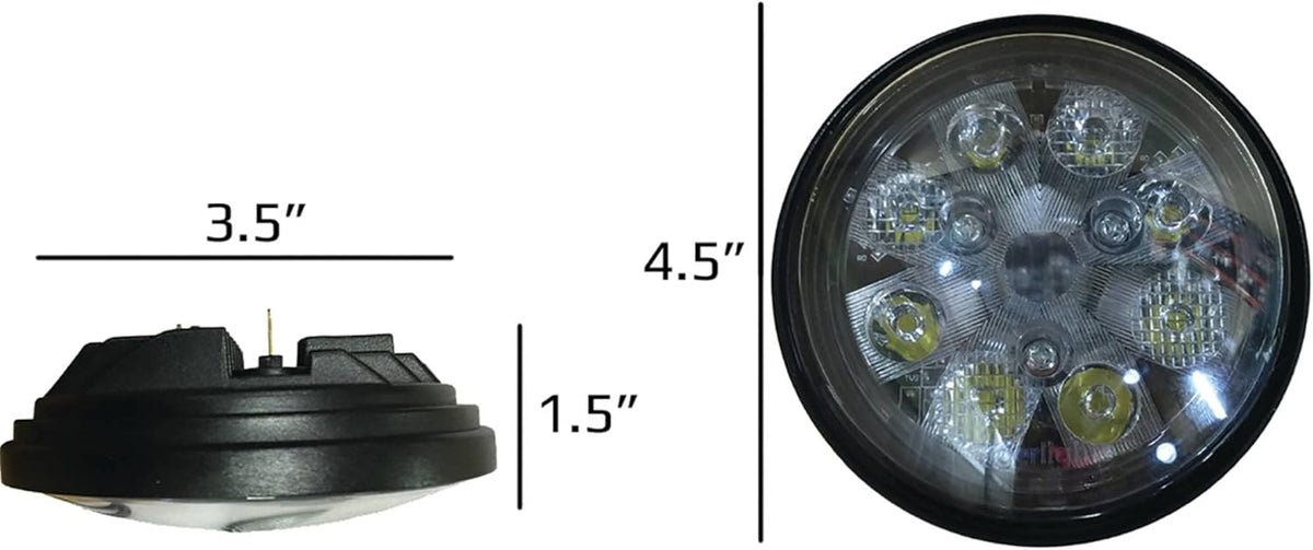 24W LED Sealed Round Hi/Lo Beam Flood/Spot Combo Off-Road Light Pack of 2 U93524