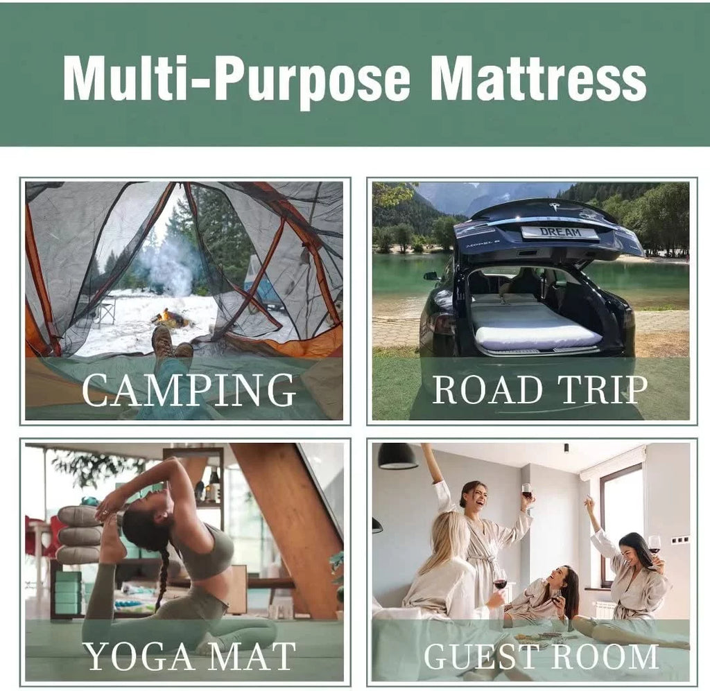 Japanese Floor Mattress Memory Foam Futon Roll Up Full Size Grey T58472