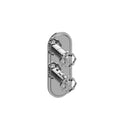 Polished Nickel Two Hole Vertical Trim Plate with Cross Handles Z8139