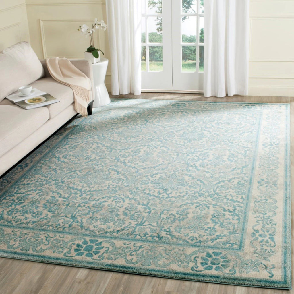 Ivory Gold Bordered Area Rug 10' x 14' E737621