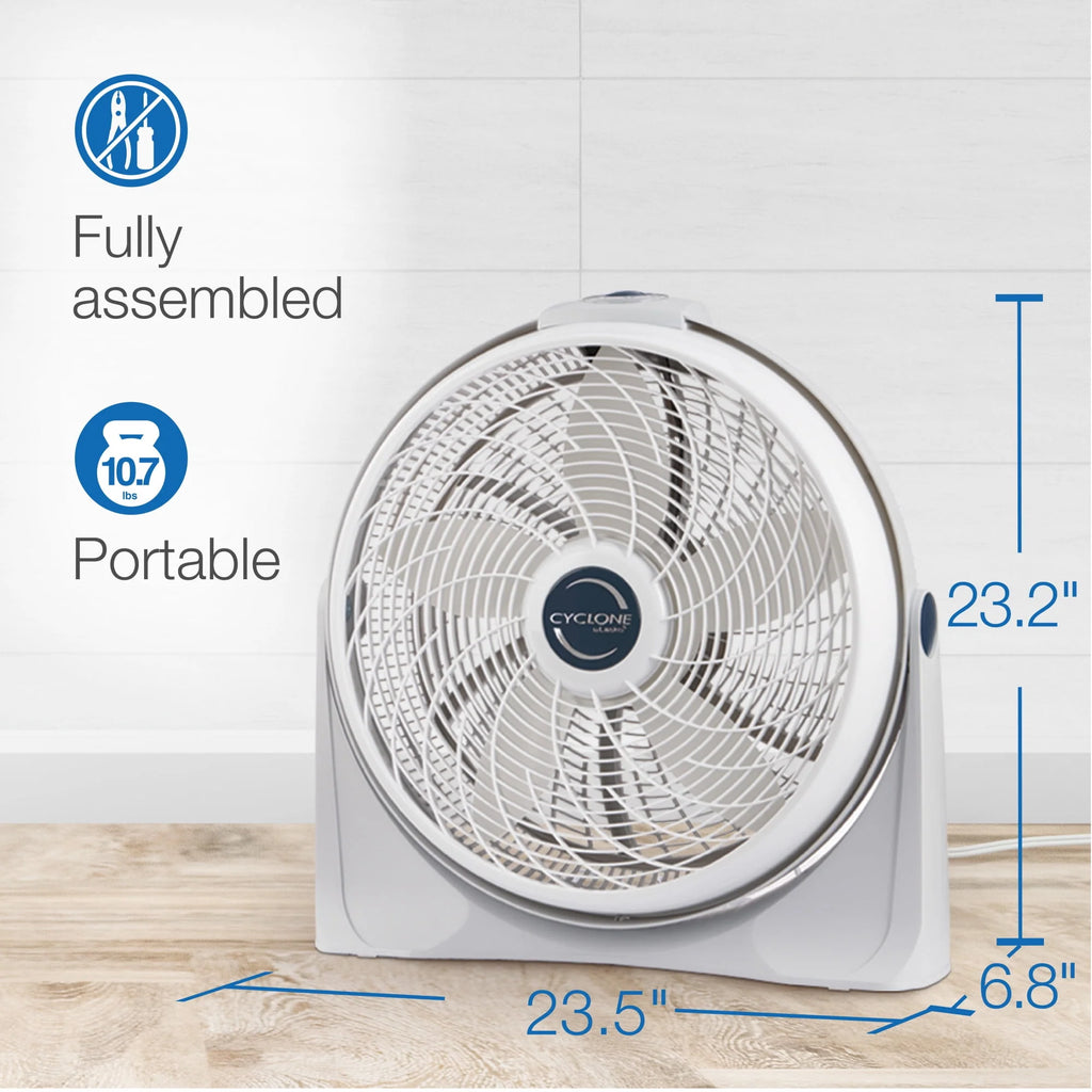 20 Inch Portable Pivoting Fan, White E3819