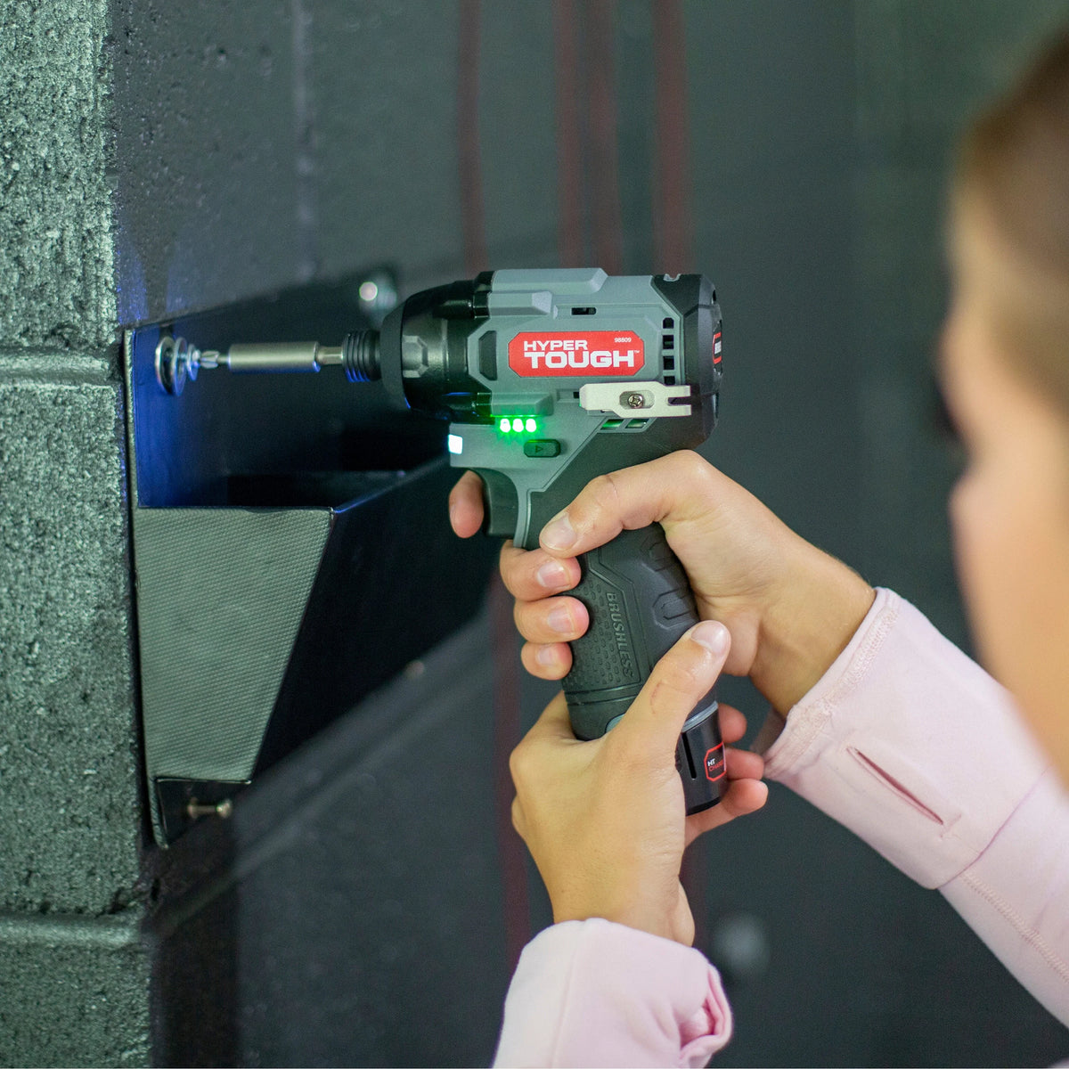 12V Max Lithium-Ion Cordless Brushless Impact Driver with Battery and Charger E724